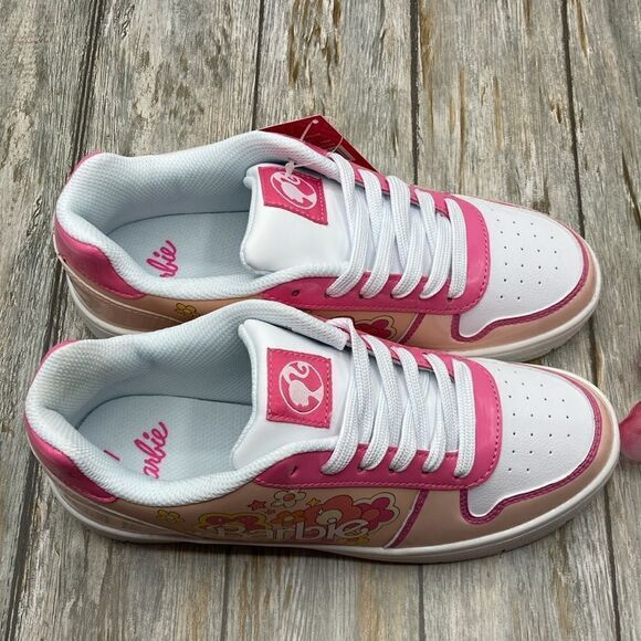 Women's Barbie by Mattel Pink Casual Active Sporty Court Sneaker Shoes Size 11 - Picture 4 of 14